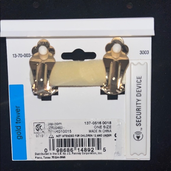 Liz Claiborne Gold-Tone Clip Earrings - Picture 3 of 3